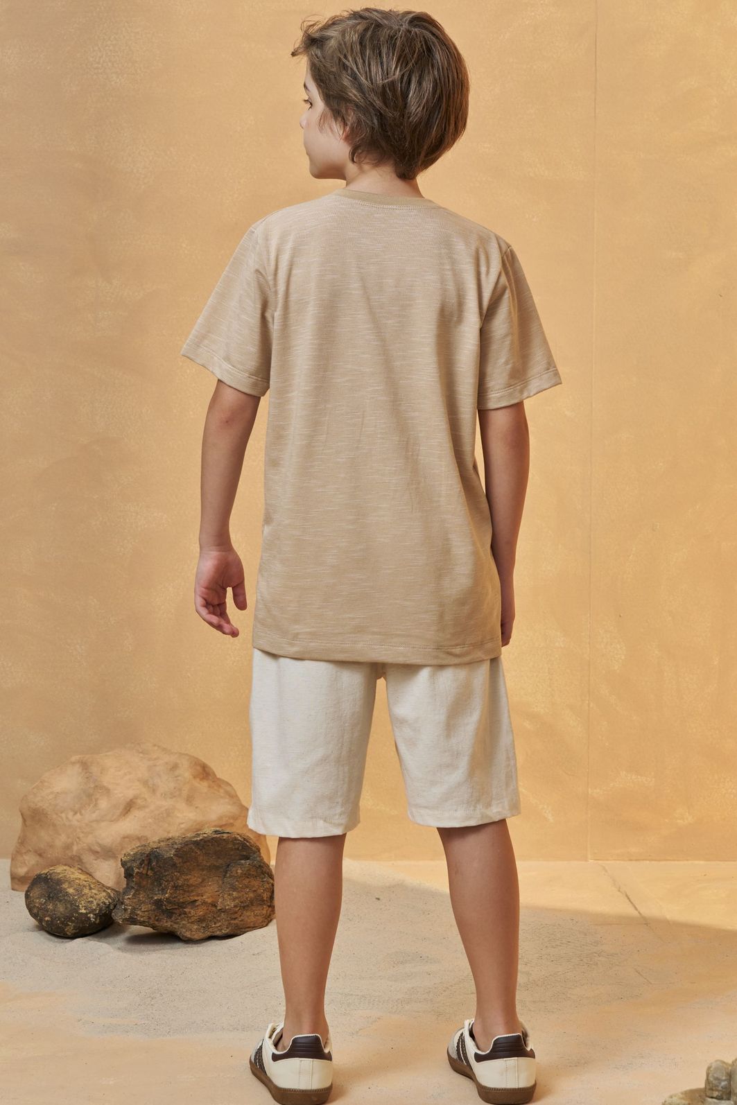Bermuda em linho santorine com elastano 95153 Johnny Fox Teen Menino Bermuda em linho santorine com elastano 95153 Johnny Fox Teen Menino