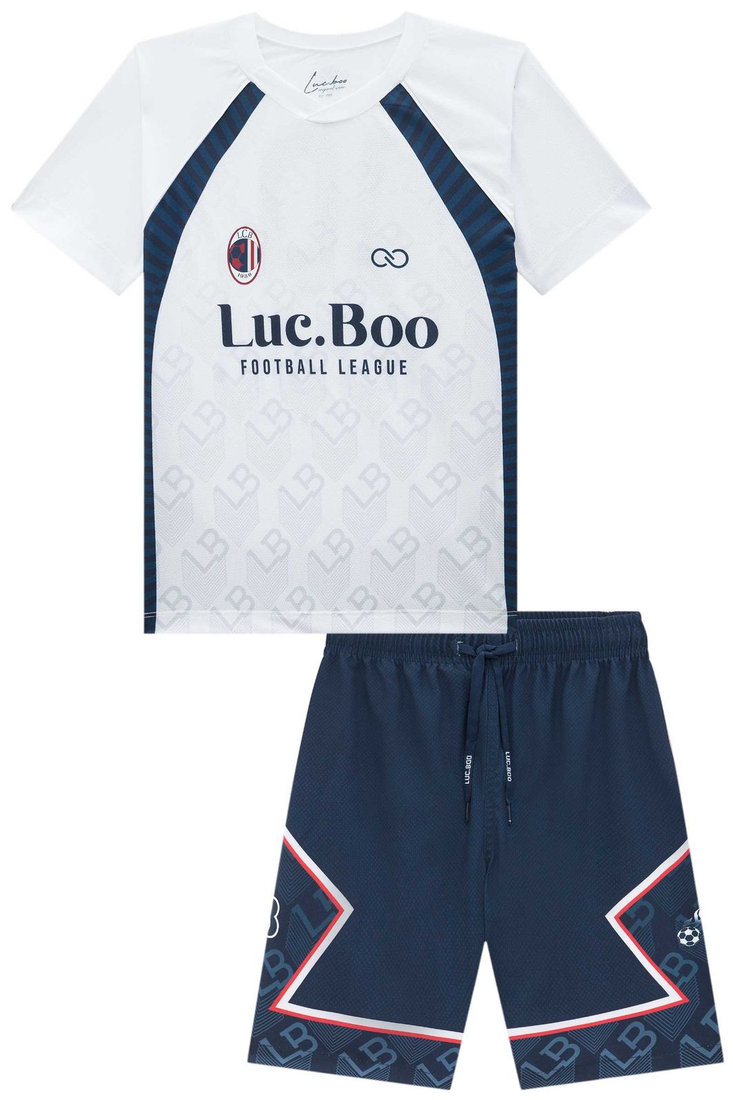 Conjunto de camiseta em malha dry yuki e bermuda em nylon ergonomic com elastano 96633 LucBoo Infantil Menino Conjunto de camiseta em malha dry yuki e bermuda em nylon ergonomic com elastano 96633 LucBoo Infantil Menino