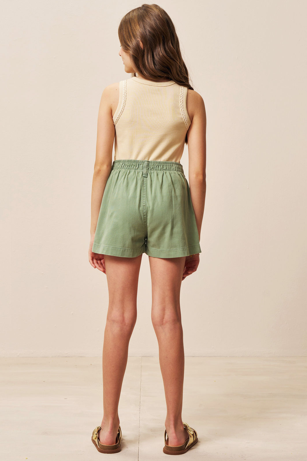 Shorts em sarja com elastano 94609 Vic Teen Menina Shorts em sarja com elastano 94609 Vic Teen Menina