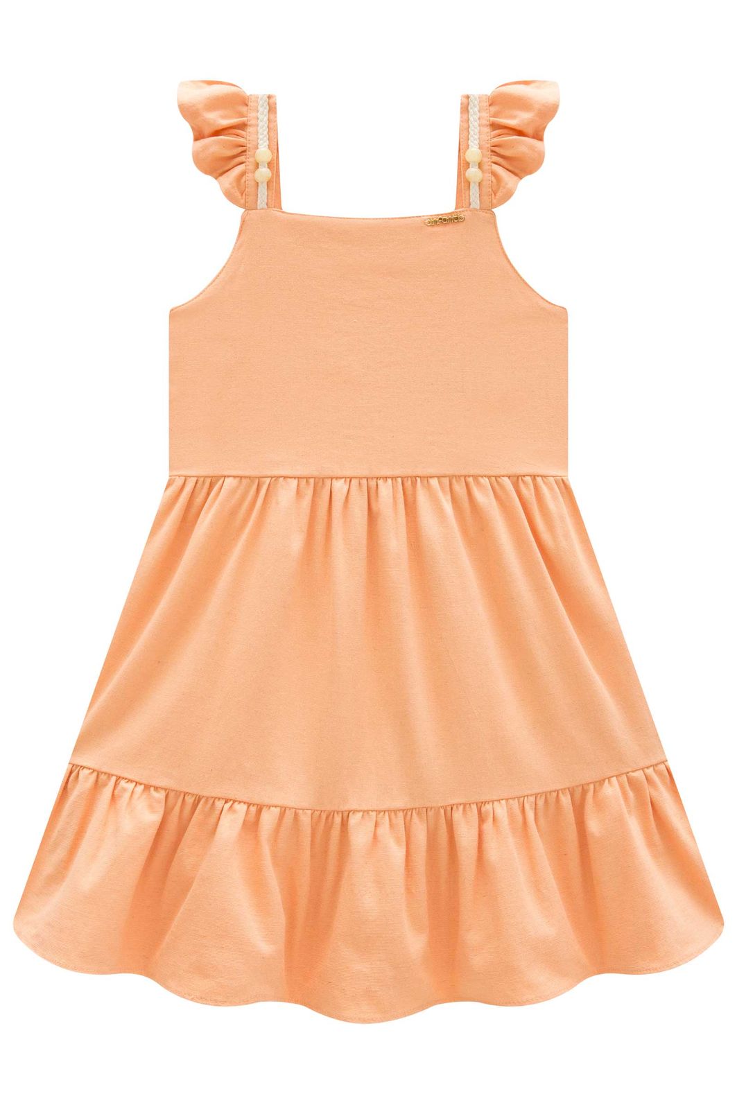 Vestido em linho santorine com elastano 98614 Infanti Infantil Menina Vestido em linho santorine com elastano 98614 Infanti Infantil Menina
