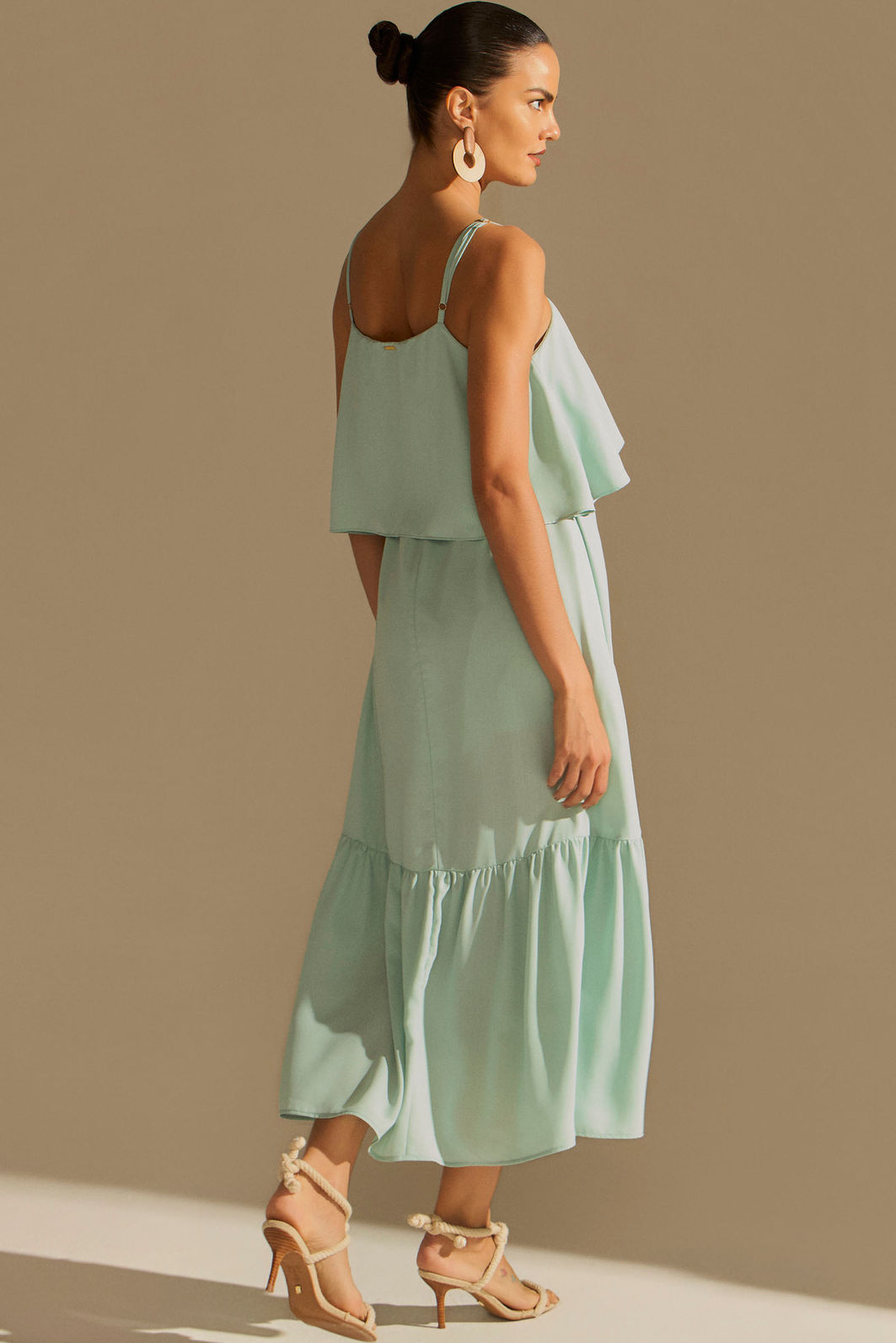 Vestido maxi midi em chiffon texturizado 95614 Linzzi Vestido maxi midi em chiffon texturizado 95614 Linzzi