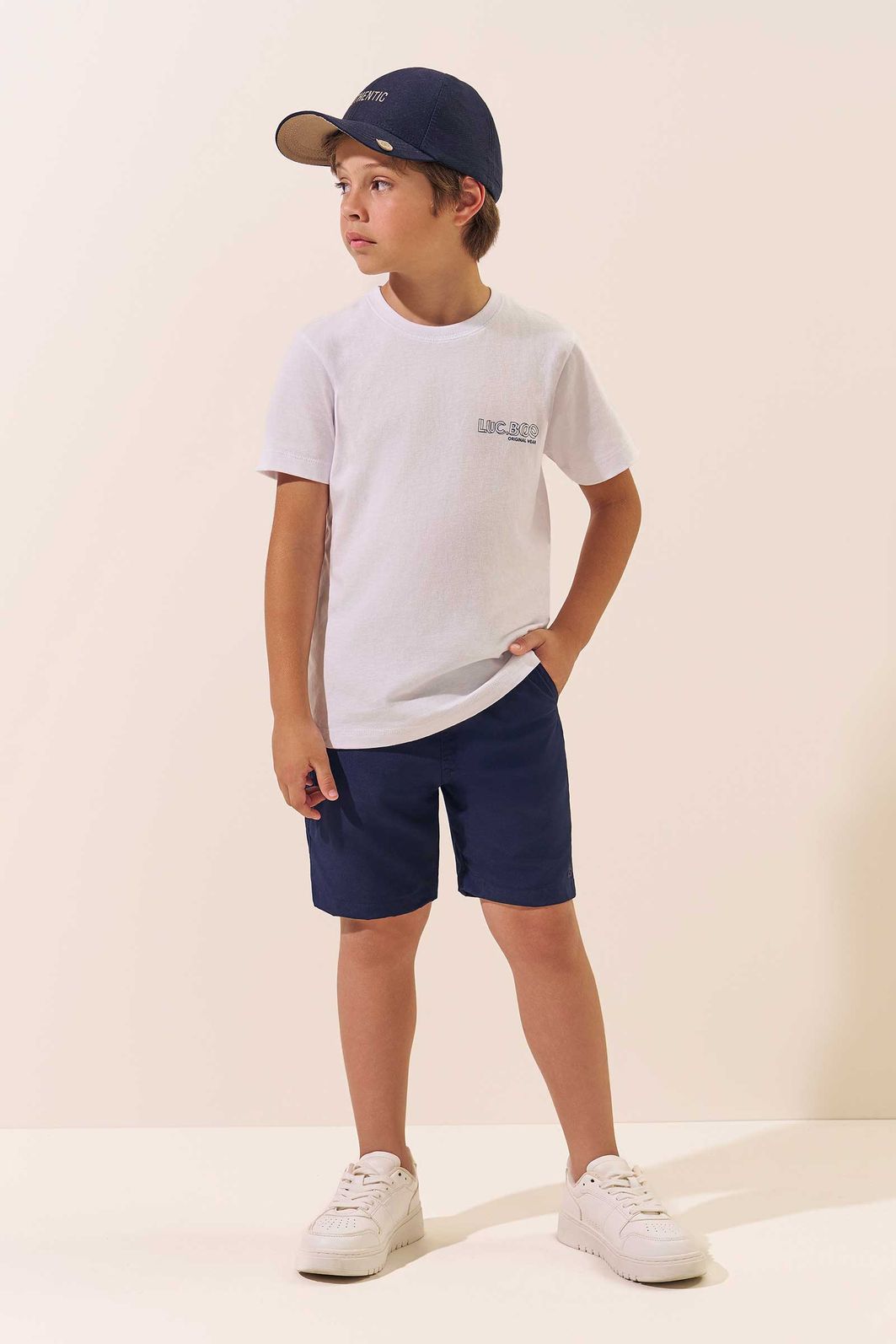 Conjunto de camiseta em meia malha e bermuda em nylon hidronatic supersoft premium 97255 LucBoo Infantil Menino Conjunto de camiseta em meia malha e bermuda em nylon hidronatic supersoft premium 97255 LucBoo Infantil Menino