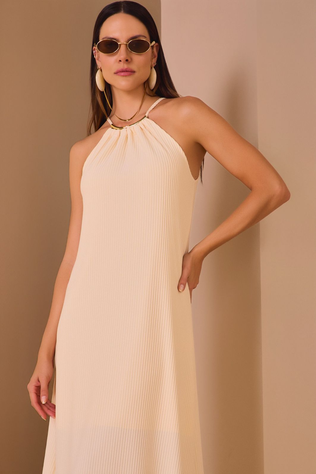 Vestido maxi midi em malha texturizada premium com elastano 97733 Linzzi Vestido maxi midi em malha texturizada premium com elastano 97733 Linzzi