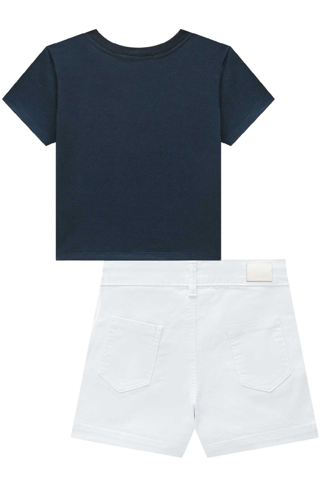 Conjunto de blusa em cotton e shorts em sarja com elastano 96289 Lilimoon Teen Menina Conjunto de blusa em cotton e shorts em sarja com elastano 96289 Lilimoon Teen Menina