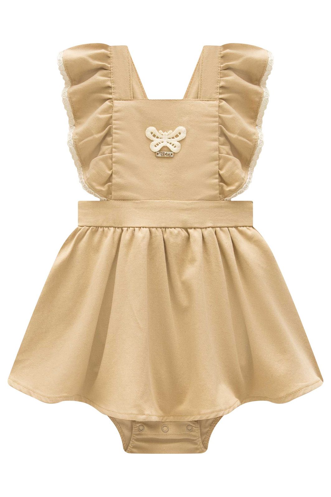 Vestbody em linho com elastano 96209 Infanti Bebê Menina Vestbody em linho com elastano 96209 Infanti Bebê Menina