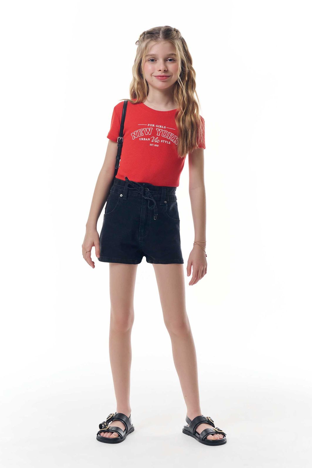 Blusa em canelado luna de viscose 98029 Vic Teen Menina Blusa em canelado luna de viscose 98029 Vic Teen Menina