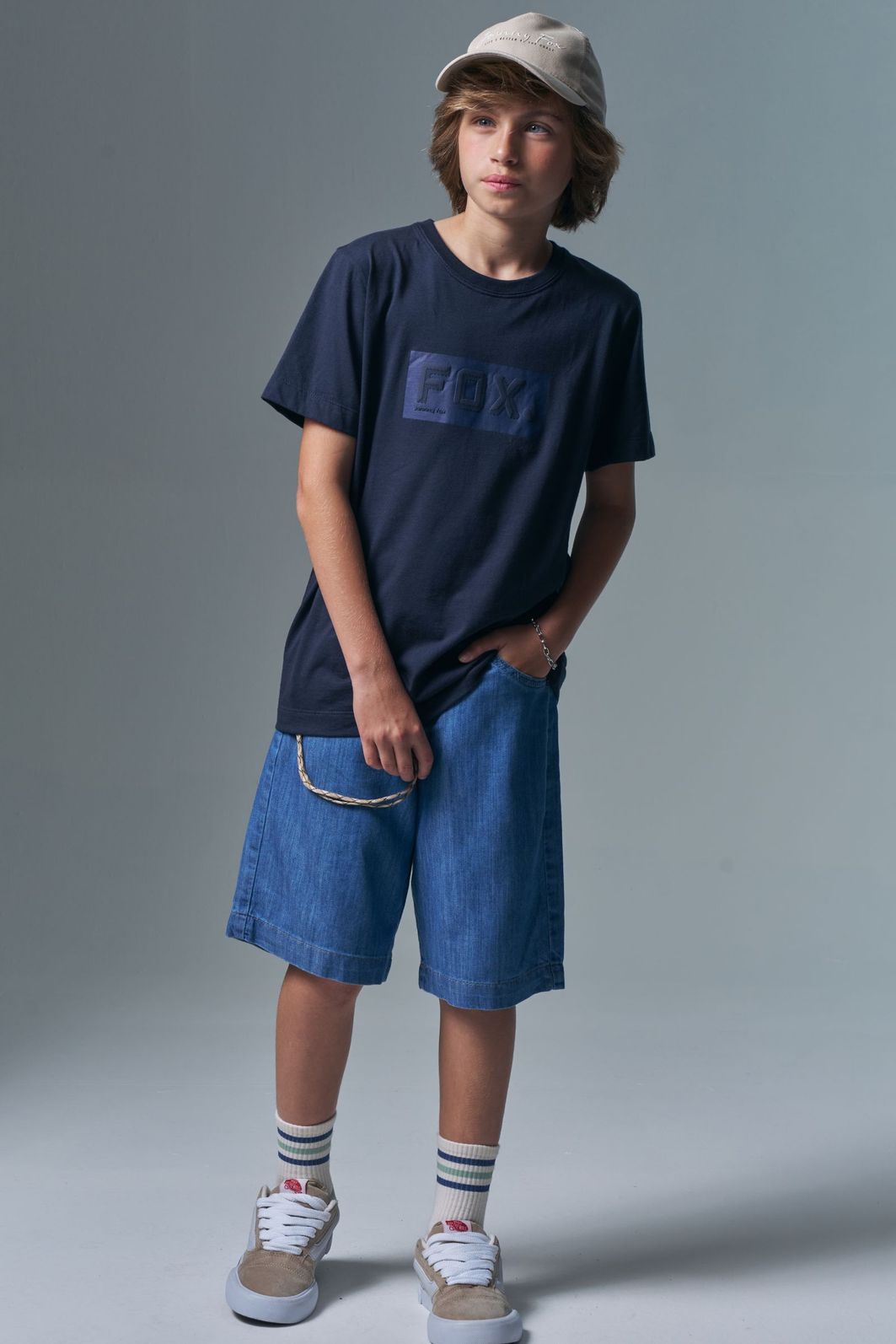 Camiseta em meia malha 96660 Johnny Fox Teen Menino Camiseta em meia malha 96660 Johnny Fox Teen Menino
