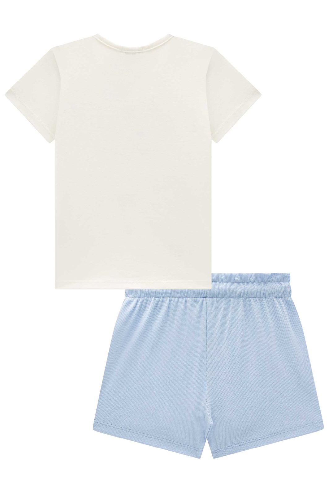 Conjunto de blusa em cotton e shorts saia em canelado liz 96274 Infanti Infantil Menina Conjunto de blusa em cotton e shorts saia em canelado liz 96274 Infanti Infantil Menina