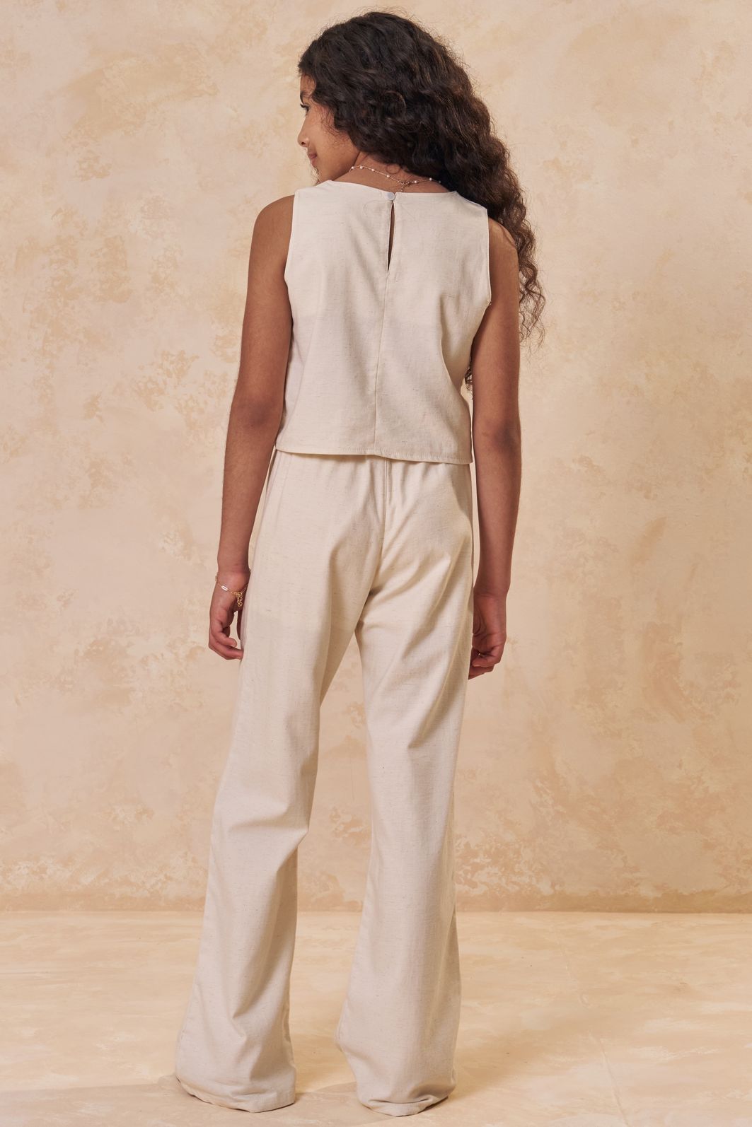 Conjunto de blusa e calça reta em linho santorine 95521 Lilimoon Teen Menina Conjunto de blusa e calça reta em linho santorine 95521 Lilimoon Teen Menina