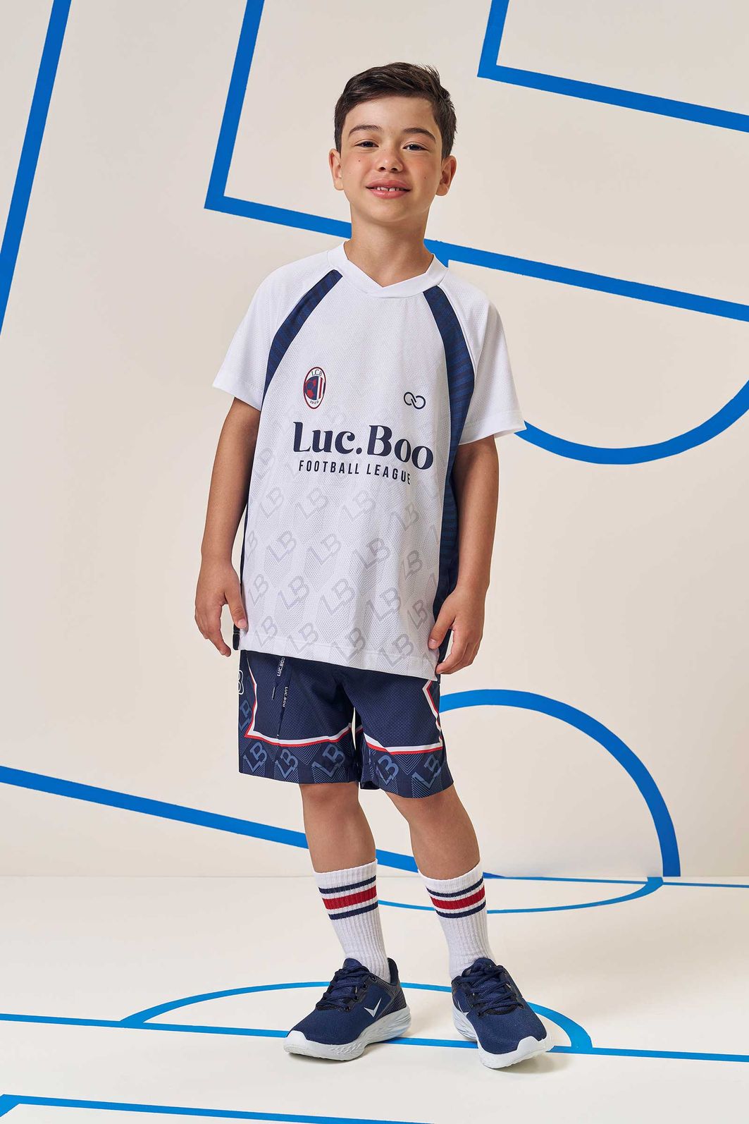 Conjunto de camiseta em malha dry yuki e bermuda em nylon ergonomic com elastano 96633 LucBoo Infantil Menino Conjunto de camiseta em malha dry yuki e bermuda em nylon ergonomic com elastano 96633 LucBoo Infantil Menino
