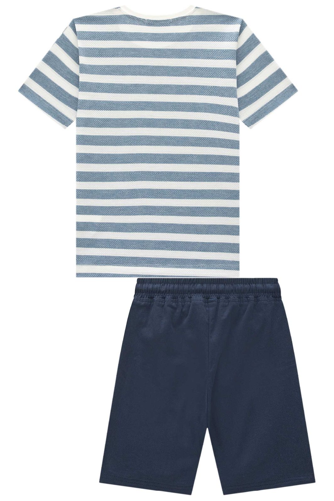 Conjunto de camiseta em malha brizza e bermuda em sarja girassol com elastano 96002 LucBoo Infantil Menino Conjunto de camiseta em malha brizza e bermuda em sarja girassol com elastano 96002 LucBoo Infantil Menino