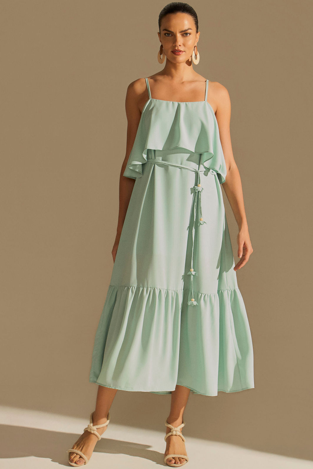 Vestido maxi midi em chiffon texturizado 95614 Linzzi Vestido maxi midi em chiffon texturizado 95614 Linzzi