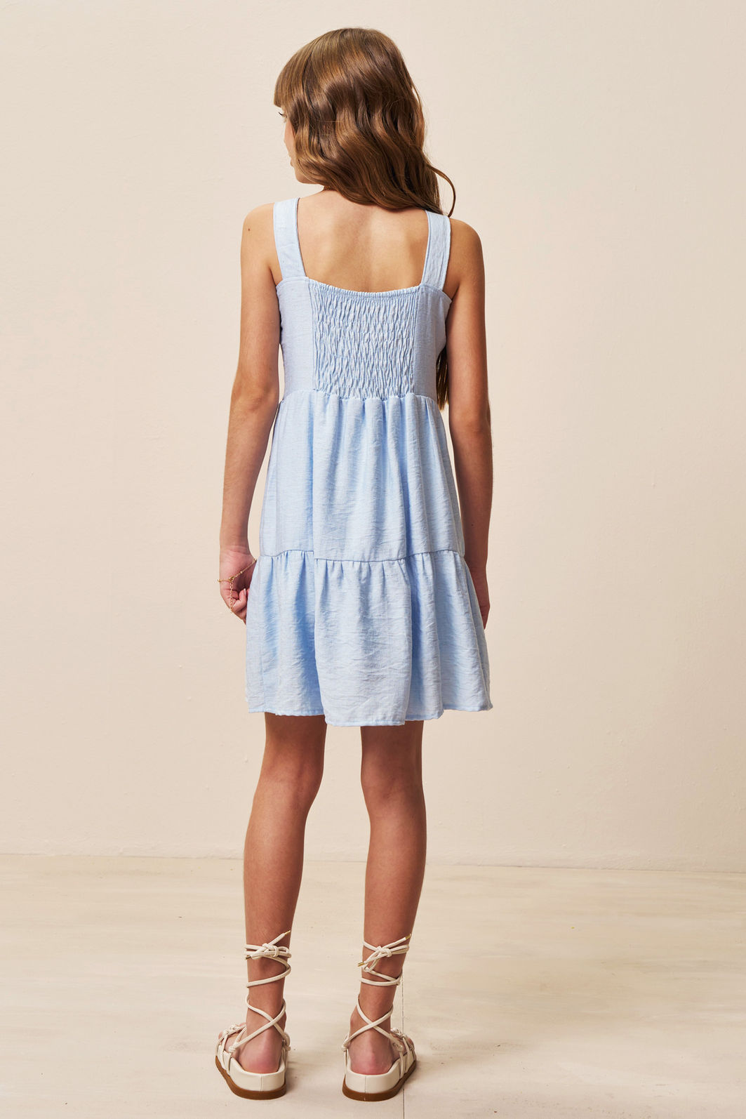 Vestido em linho capri 94415 Vic Teen Menina Vestido em linho capri 94415 Vic Teen Menina