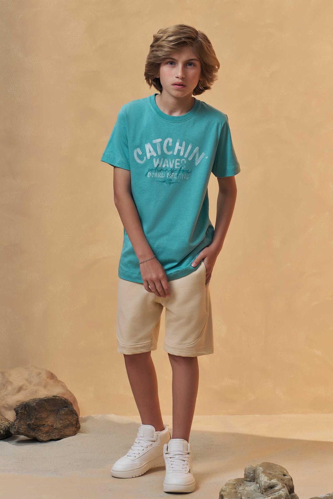 Camiseta em meia malha 96388 Johnny Fox Teen Menino Camiseta em meia malha 96388 Johnny Fox Teen Menino