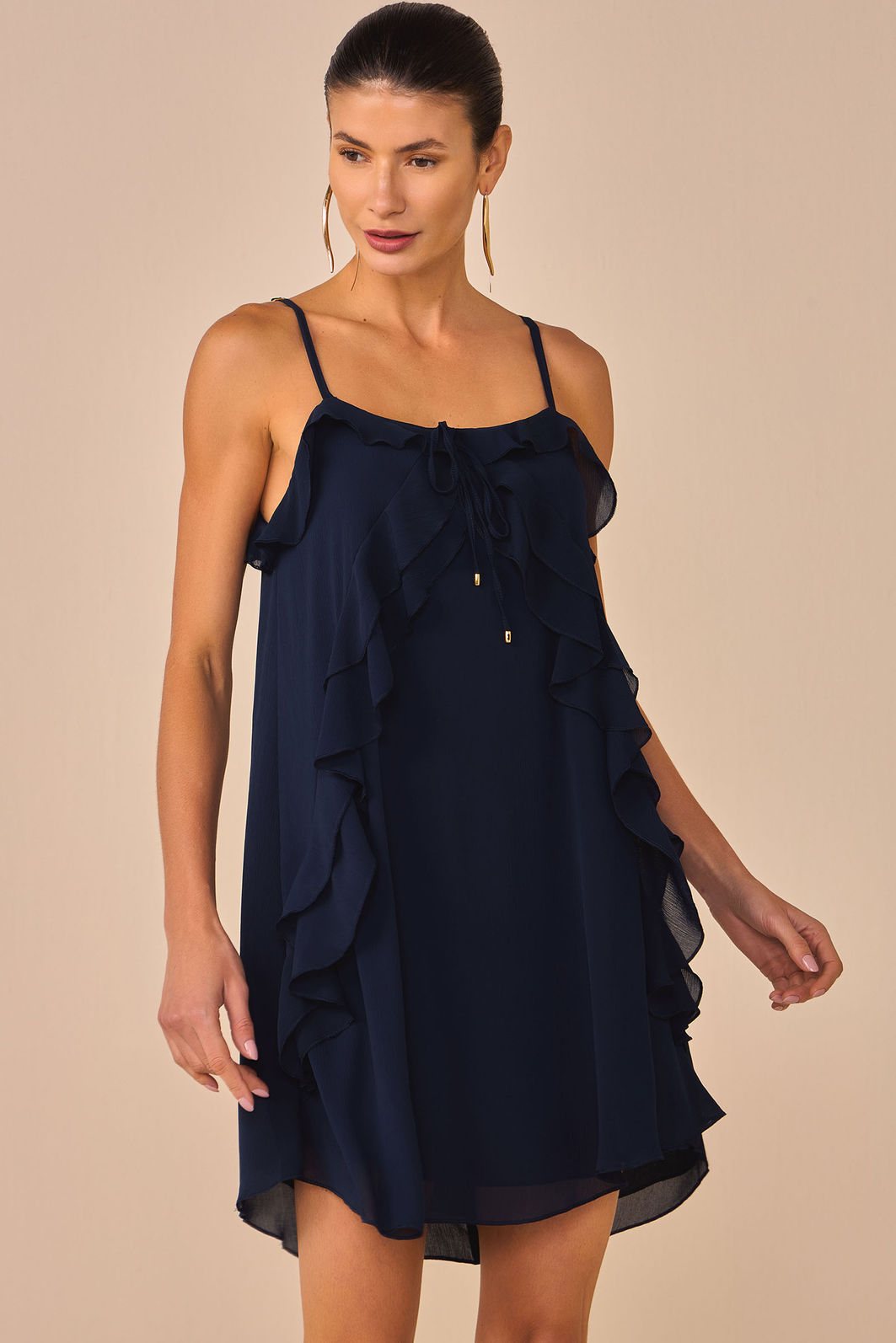 Vestido de alça em chiffon 96825 Linzzi Vestido de alça em chiffon 96825 Linzzi