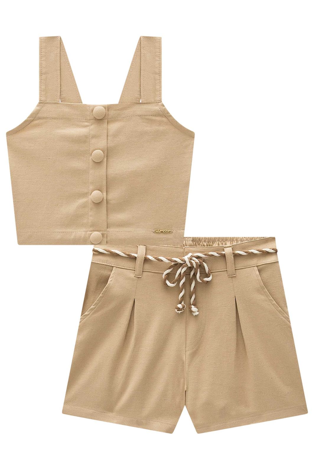 Conjunto de top e shorts em linho santorine 95200 Lilimoon Teen Menina Conjunto de top e shorts em linho santorine 95200 Lilimoon Teen Menina