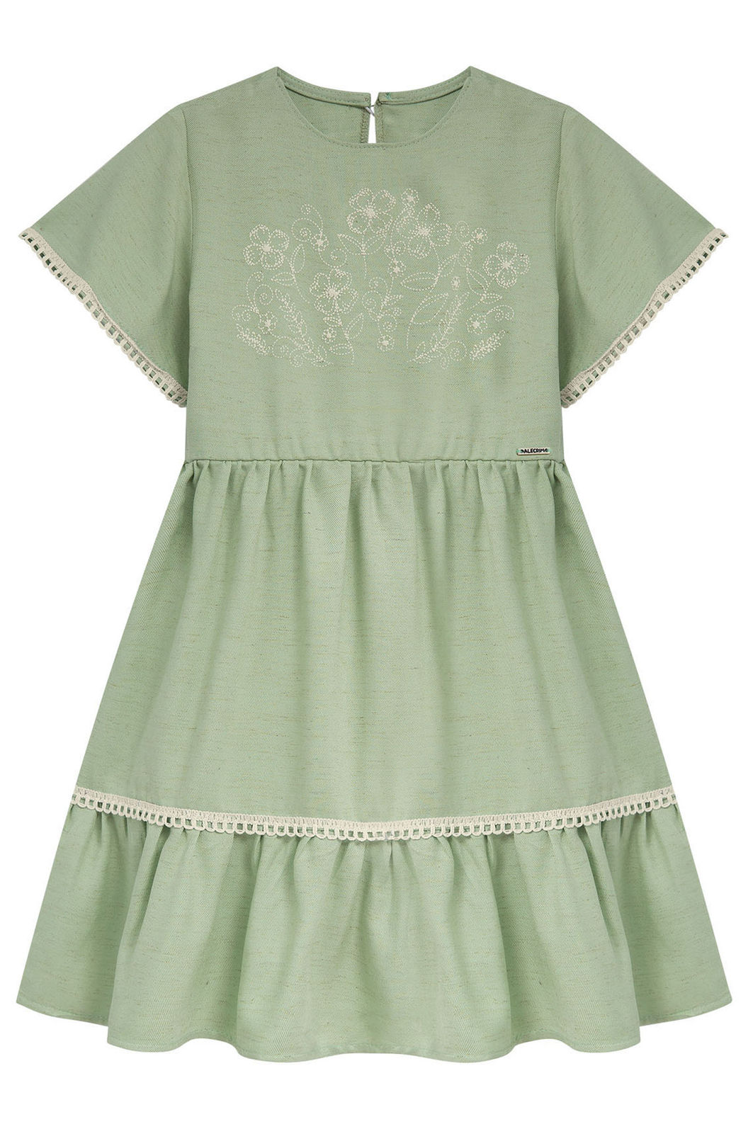 Vestido em tecido blend de linho 94260 Kukiê Infantil Menina Vestido em tecido blend de linho 94260 Kukiê Infantil Menina