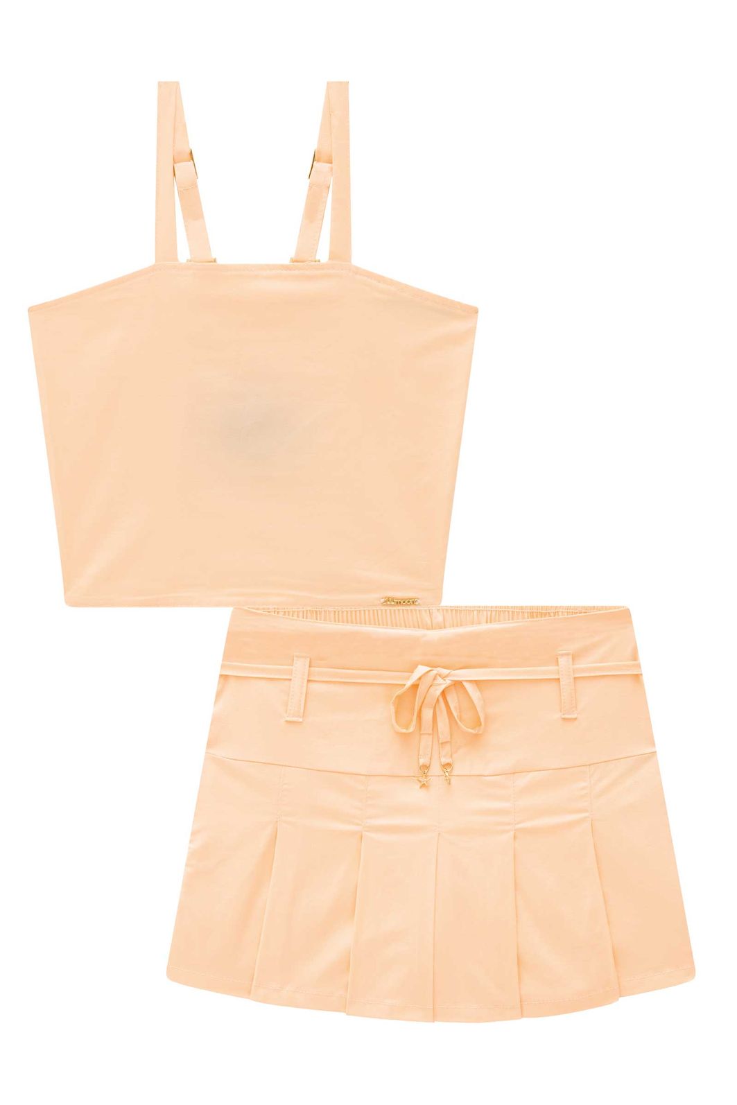 Conjunto de top e short saia em tricoline mônaco com elastano 95510 Lilimoon Teen Menina Conjunto de top e short saia em tricoline mônaco com elastano 95510 Lilimoon Teen Menina