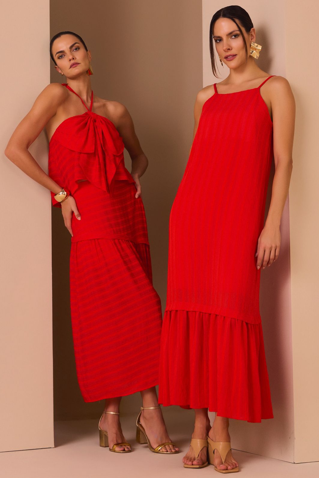 Saia maxi midi em crepe texturizado de viscose premium 99290 Linzzi Saia maxi midi em crepe texturizado de viscose premium 99290 Linzzi