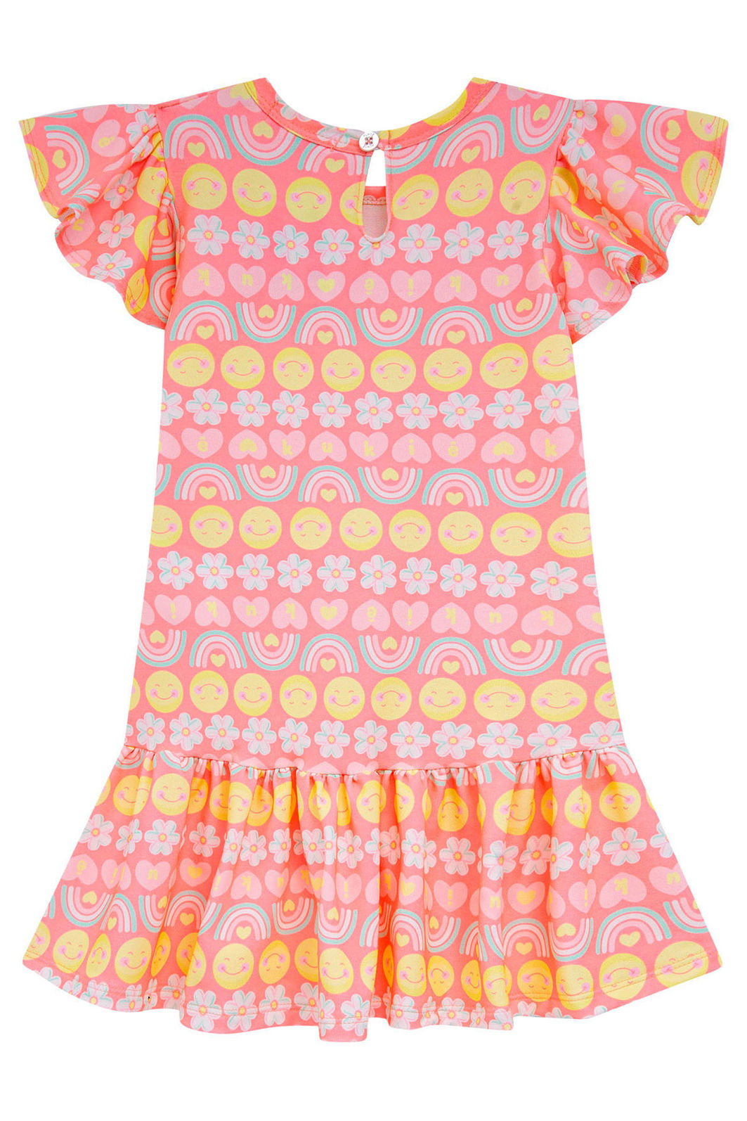 Vestido em molecotton 95082 Kukiê Infantil Menina Vestido em molecotton 95082 Kukiê Infantil Menina