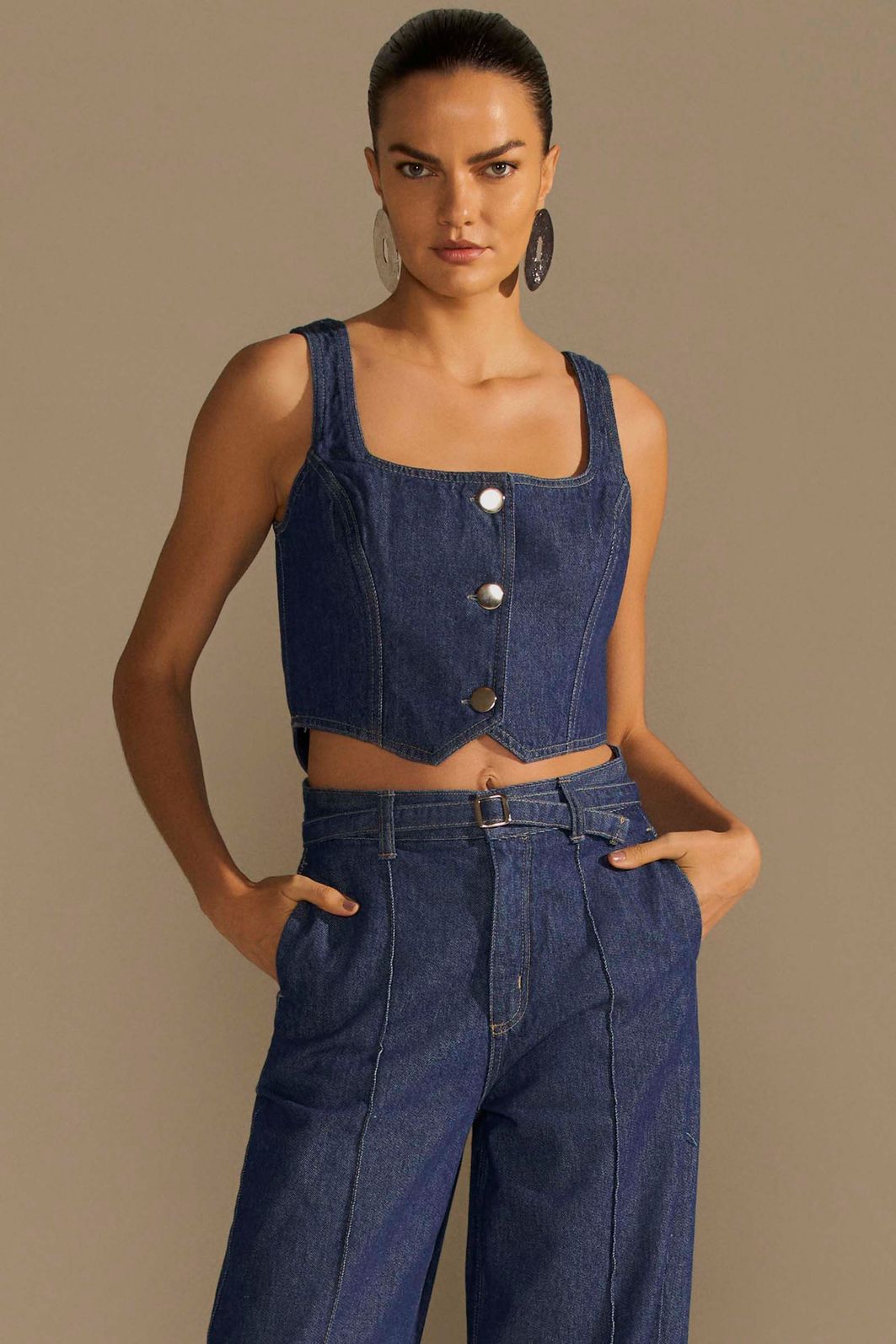 Colete em denim 94984 Linzzi Colete em denim 94984 Linzzi