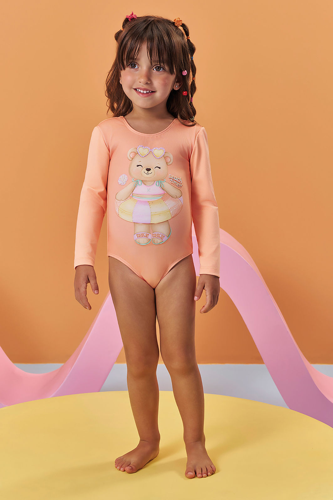 Maio em malha com proteção UV50+ 96266 Kukiê Infantil Menina Maio em malha com proteção UV50+ 96266 Kukiê Infantil Menina