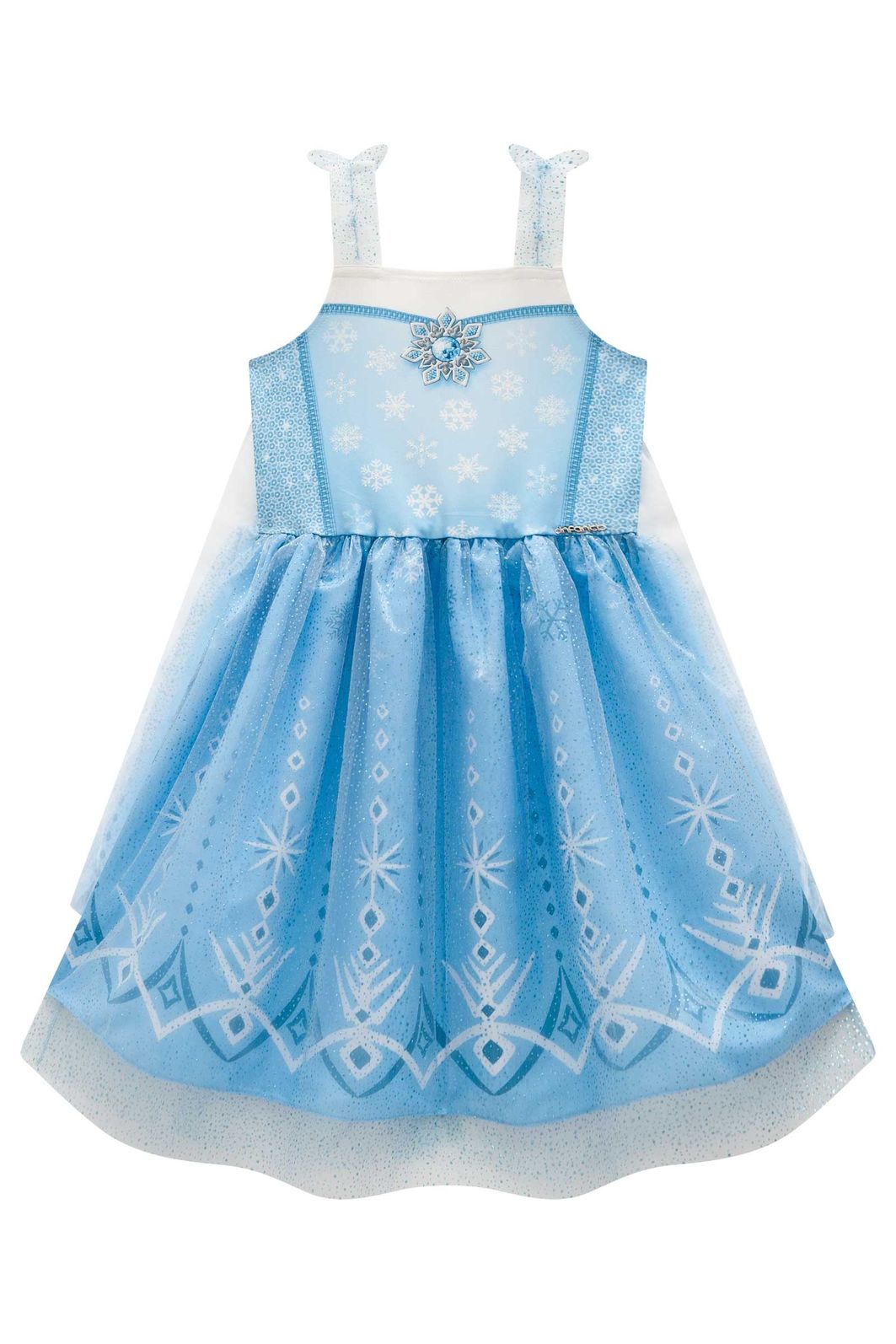 Fantasia de princesa do gelo em fly tech e organza brilho. Acompanha varinha 97390 Infanti Infantil Menina Fantasia de princesa do gelo em fly tech e organza brilho. Acompanha varinha 97390 Infanti Infantil Menina