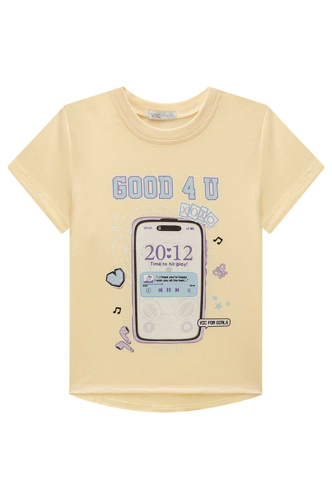 Blusa em meia malha 97932 Vic Teen Menina Blusa em meia malha 97932 Vic Teen Menina