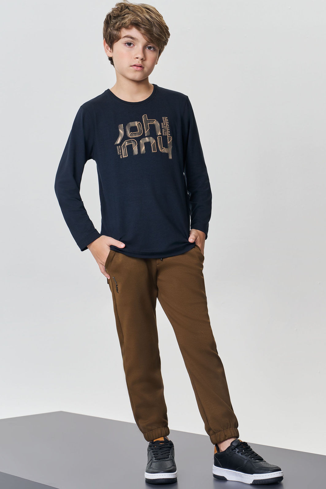 Camiseta em modal com elastano 92942 Johnny Fox Teen Menino Camiseta em modal com elastano 92942 Johnny Fox Teen Menino