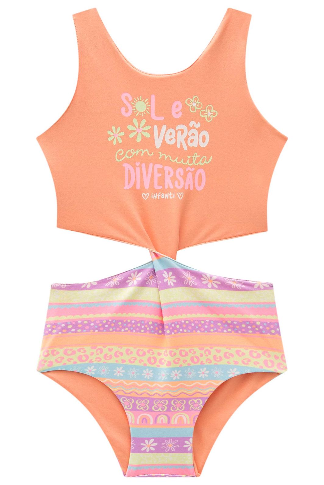 Maiô reversível em malha UV dry com proteção UV 50+ 95925 Infanti Infantil Menina Maiô reversível em malha UV dry com proteção UV 50+ 95925 Infanti Infantil Menina