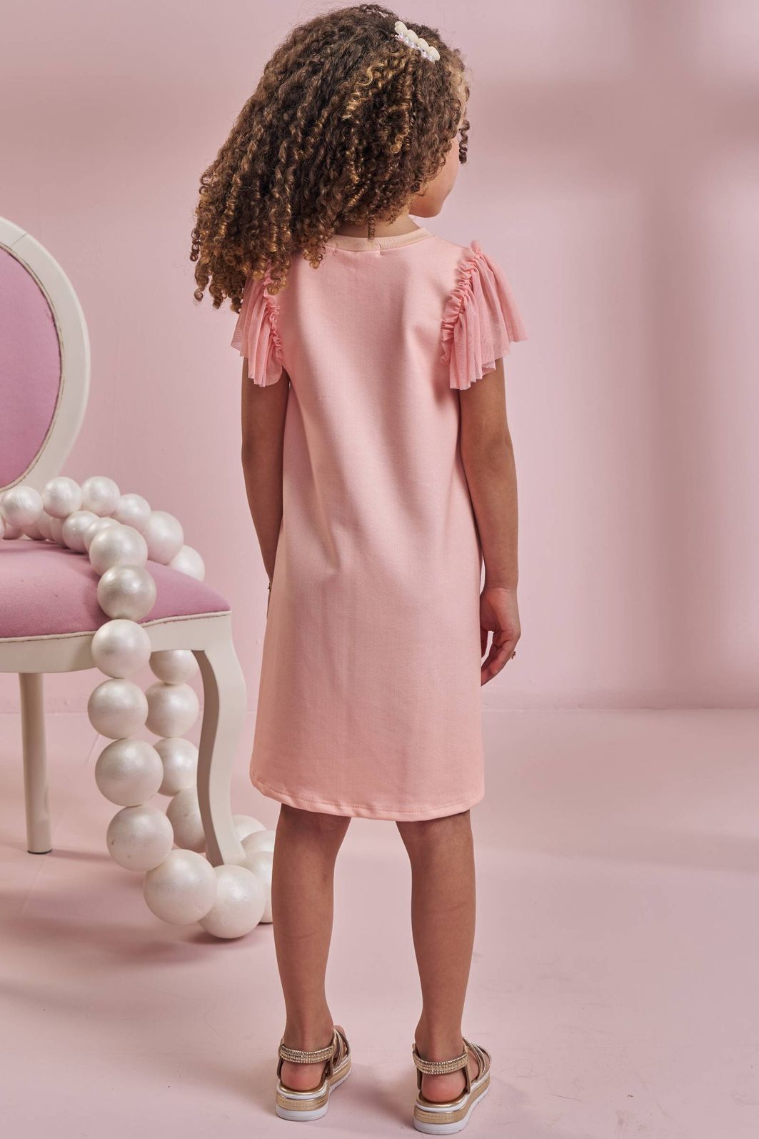 Vestido em molecotton 96519 Kukiê Infantil Menina Vestido em molecotton 96519 Kukiê Infantil Menina