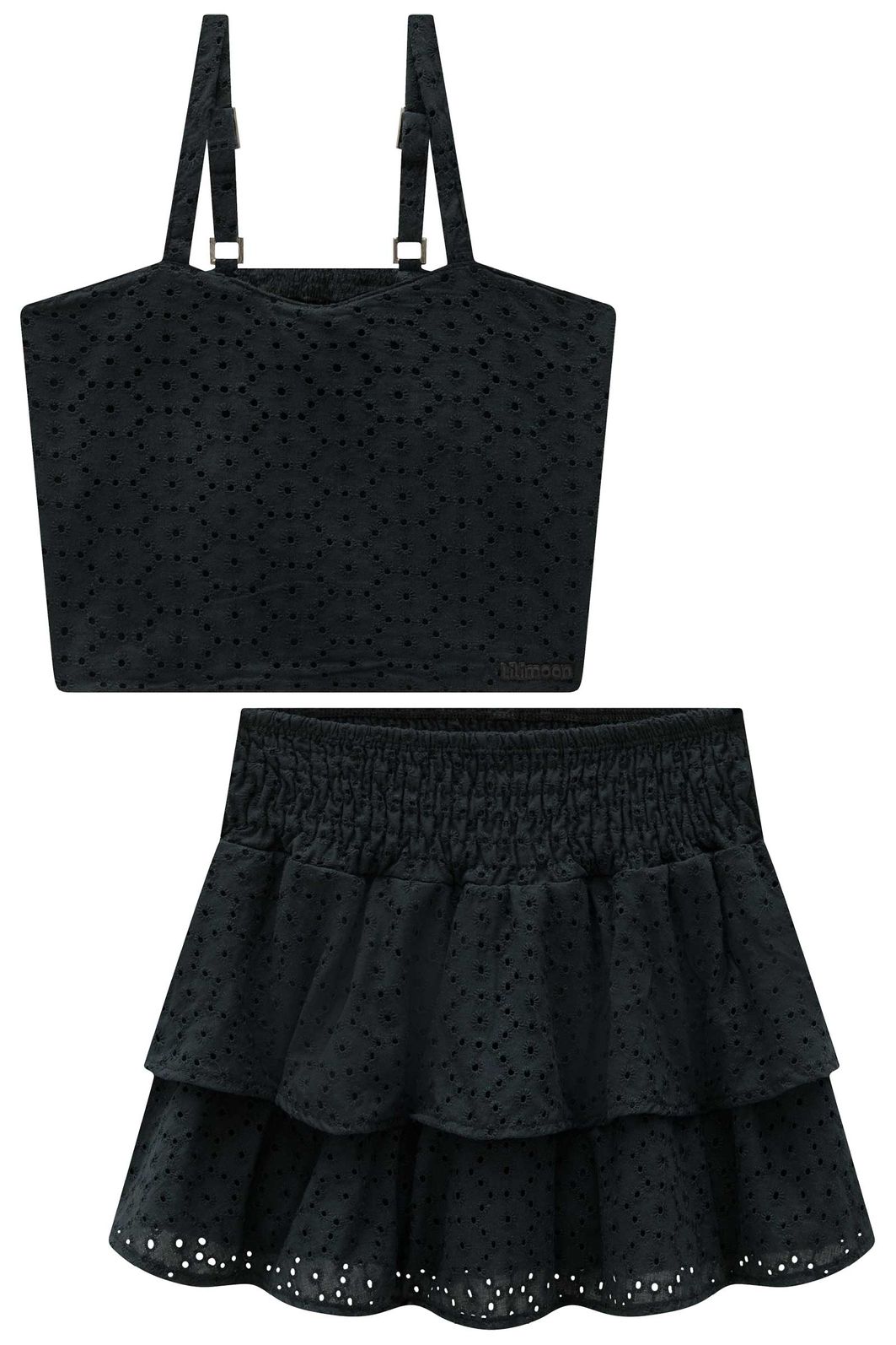 Conjunto de top e saia em laise capadocia com shorts embutido 95643 Lilimoon Teen Menina Conjunto de top e saia em laise capadocia com shorts embutido 95643 Lilimoon Teen Menina