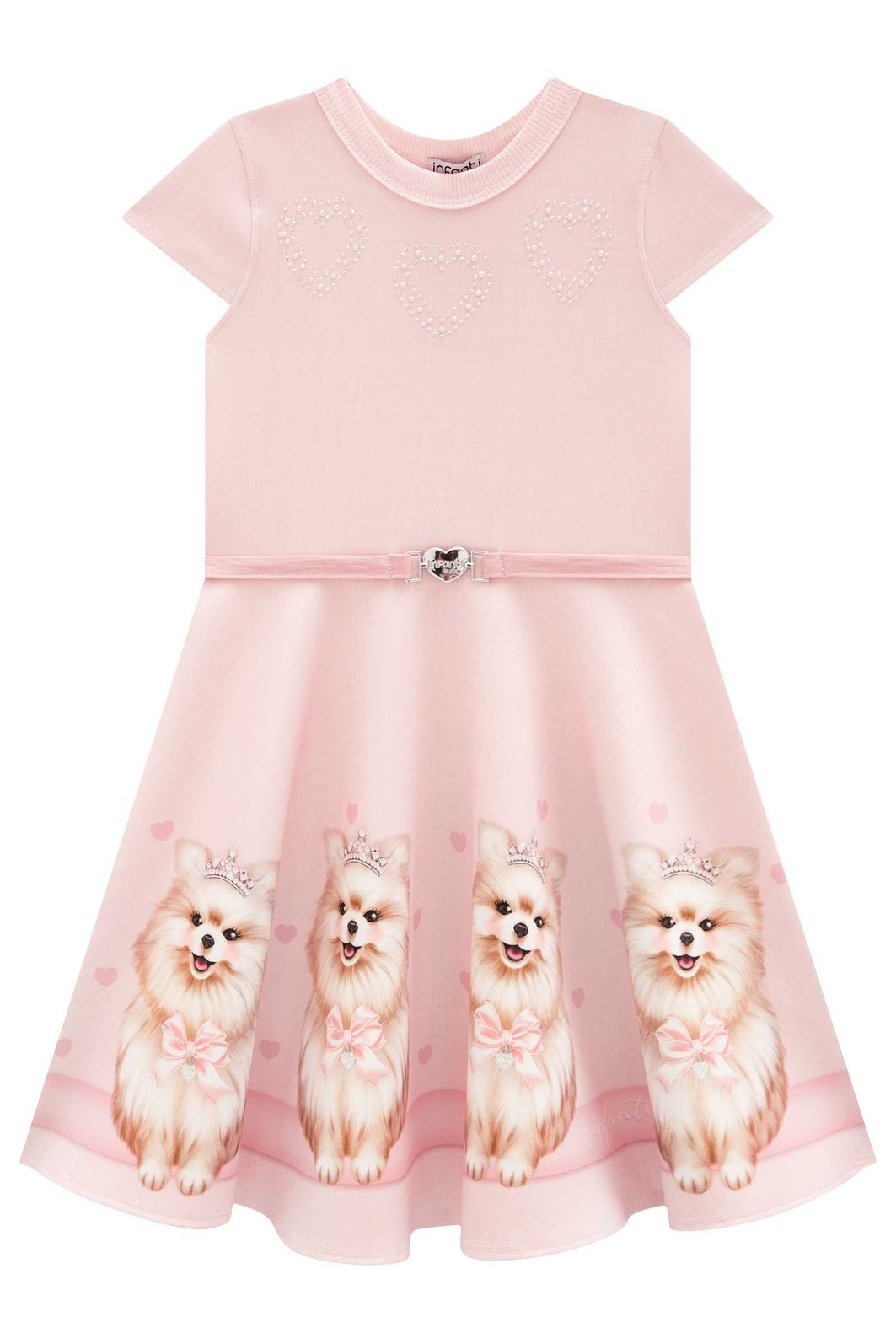 Vestido em fly tech 99121 Infanti Infantil Menina Vestido em fly tech 99121 Infanti Infantil Menina