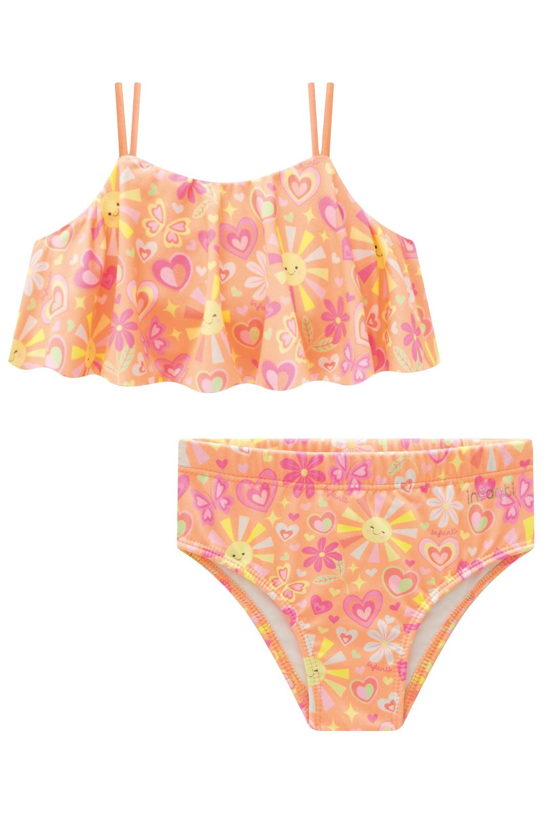 Biquíni em malha UV dry com proteção UV 50+ 96608 Infanti Infantil Menina Biquíni em malha UV dry com proteção UV 50+ 96608 Infanti Infantil Menina