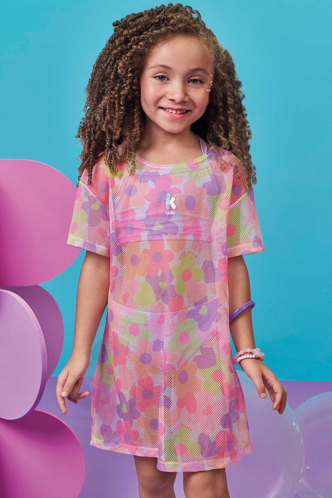 Saída de praia em tela fashion 99484 Kukiê Infantil Menina Saída de praia em tela fashion 99484 Kukiê Infantil Menina