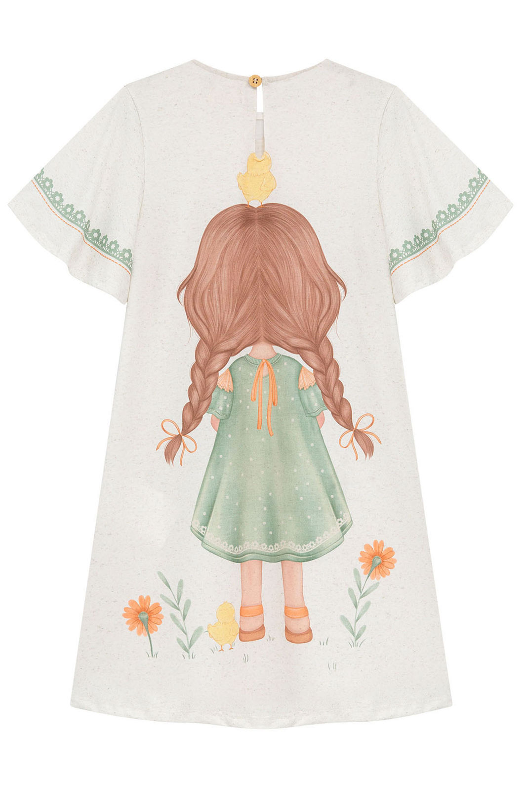 Vestido em malha fresh 94256 Kukiê Infantil Menina Vestido em malha fresh 94256 Kukiê Infantil Menina