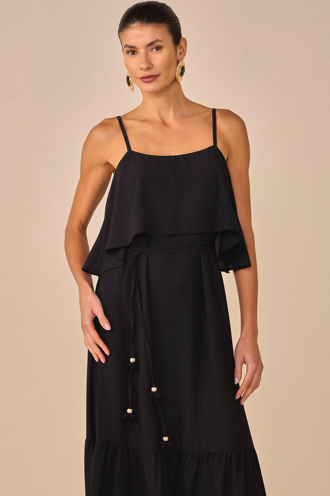 Vestido maxi midi em chiffon texturizado 95614 Linzzi Vestido maxi midi em chiffon texturizado 95614 Linzzi