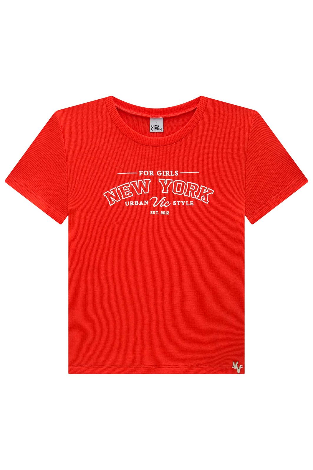 Blusa em canelado luna de viscose 98029 Vic Teen Menina Blusa em canelado luna de viscose 98029 Vic Teen Menina