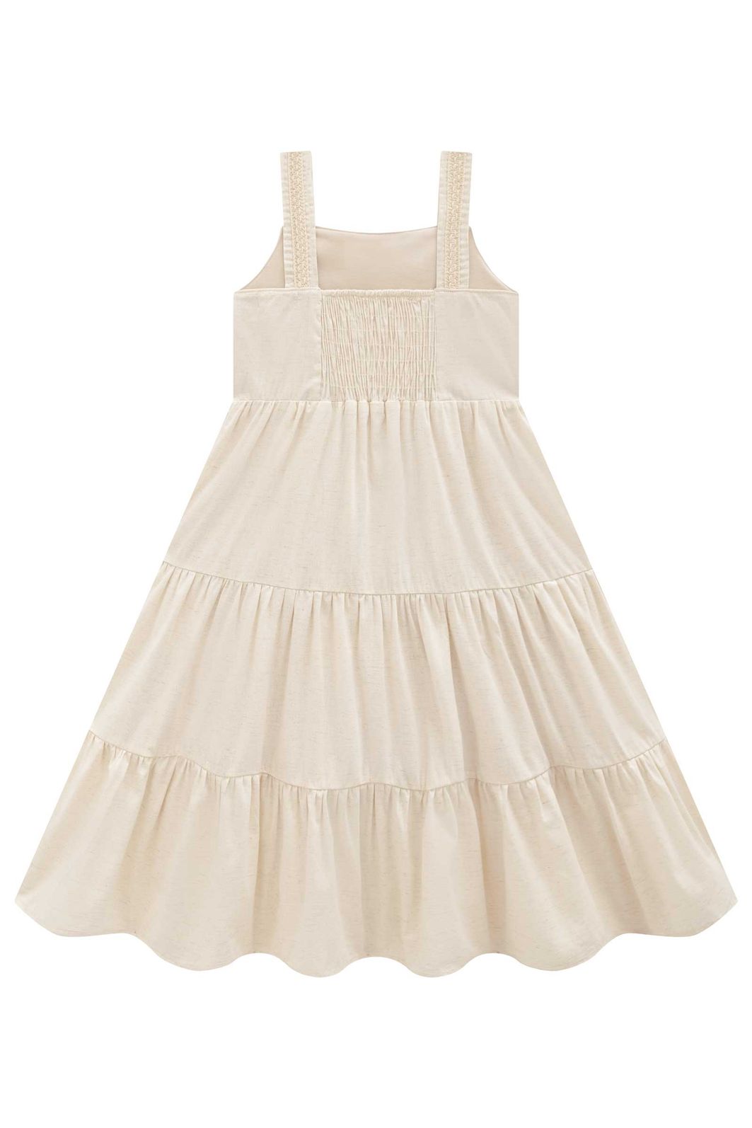 Vestido midi em linho deluxe 98116 Infanti Infantil Menina Vestido midi em linho deluxe 98116 Infanti Infantil Menina