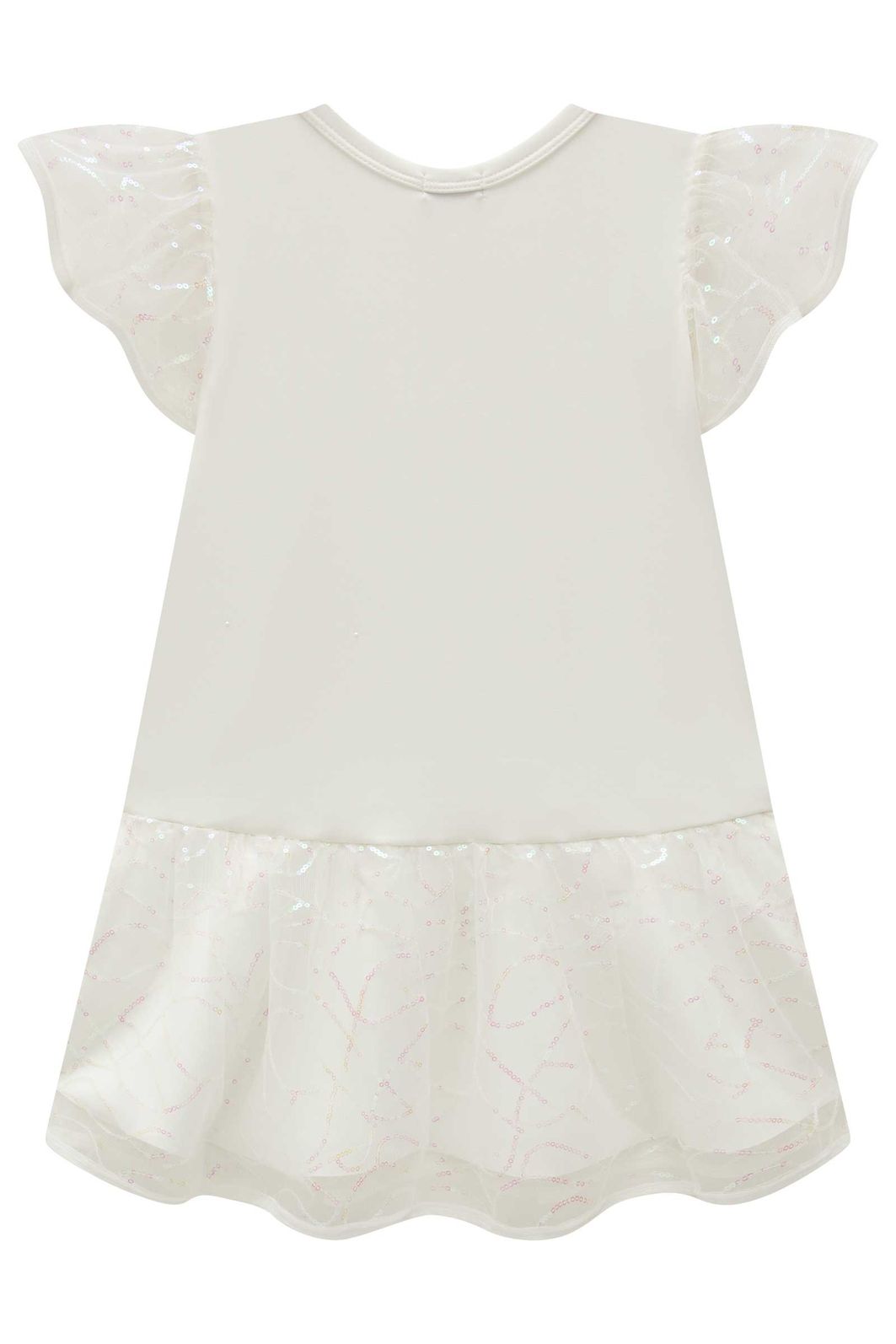 Vestido em fly tech e tule paetê 95719 Infanti Infantil Menina Vestido em fly tech e tule paetê 95719 Infanti Infantil Menina
