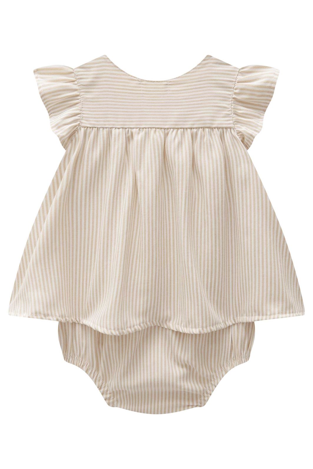 Vestbody em tricoline listrado 99584 Kukiê Bebê Menina