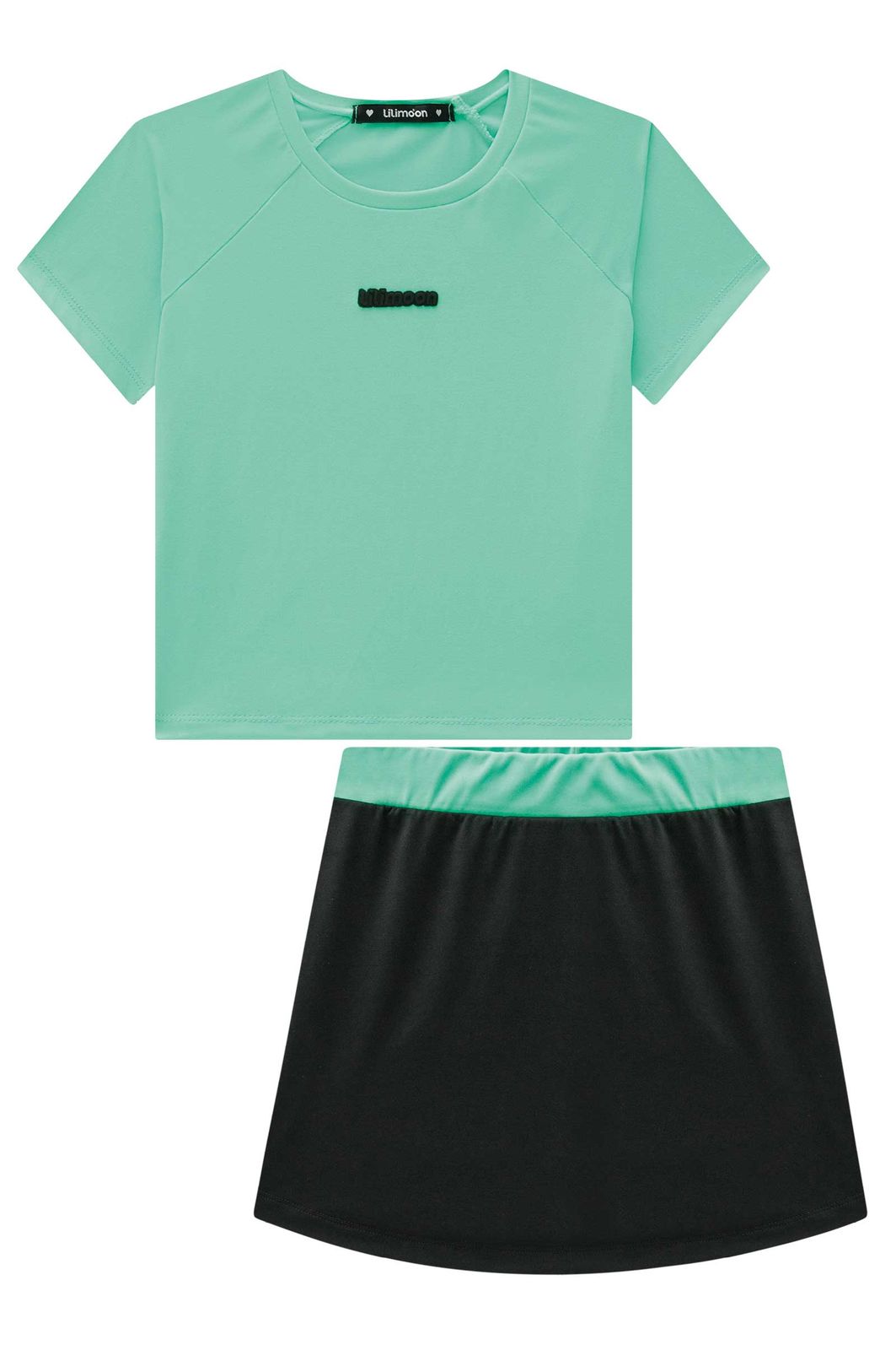 Conjunto de blusa e saia com shorts embutido em malha poliamida UV 50+ 96485 Lilimoon Teen Menina Conjunto de blusa e saia com shorts embutido em malha poliamida UV 50+ 96485 Lilimoon Teen Menina