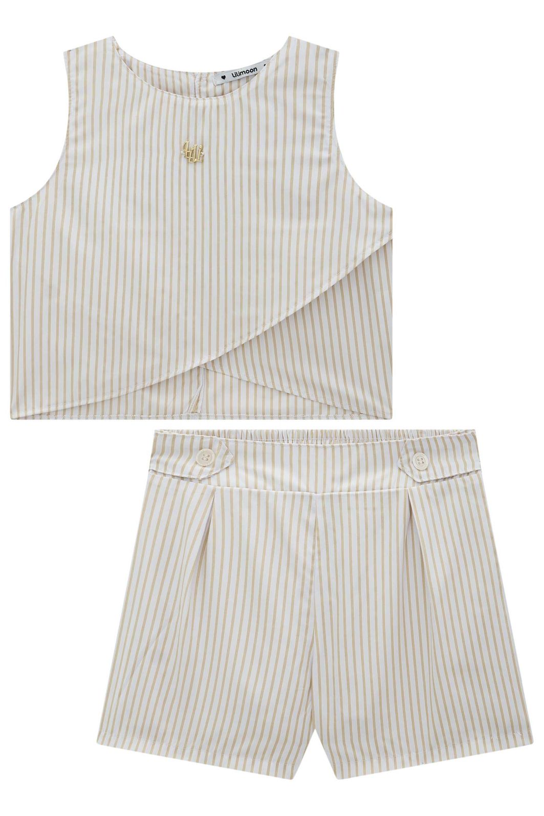 Conjunto de blusa e shorts em alfaiataria verano 92592 Lilimoon Teen Menina Conjunto de blusa e shorts em alfaiataria verano 92592 Lilimoon Teen Menina