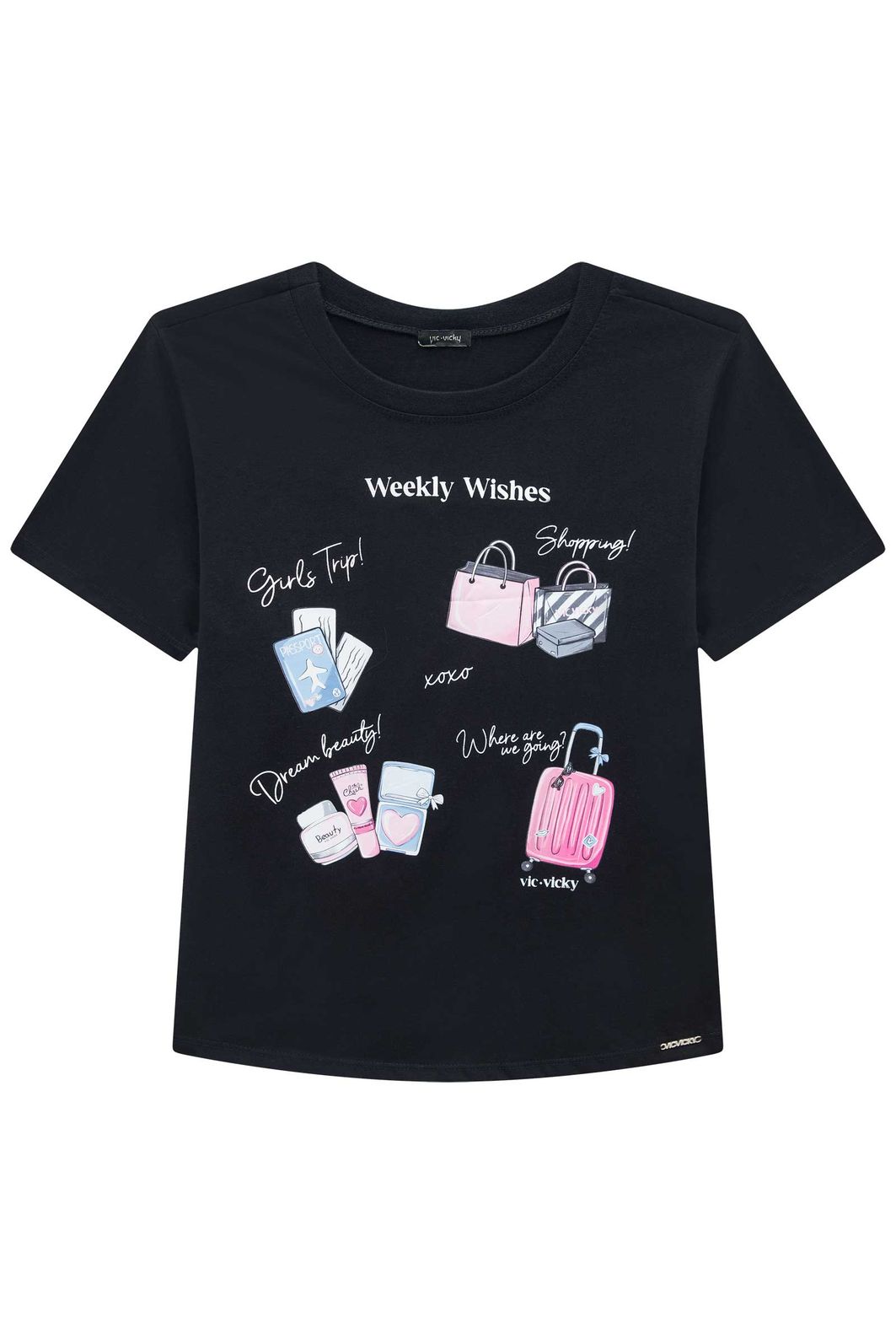 Blusa comfy em meia malha 95197 Vic Teen Menina Blusa comfy em meia malha 95197 Vic Teen Menina