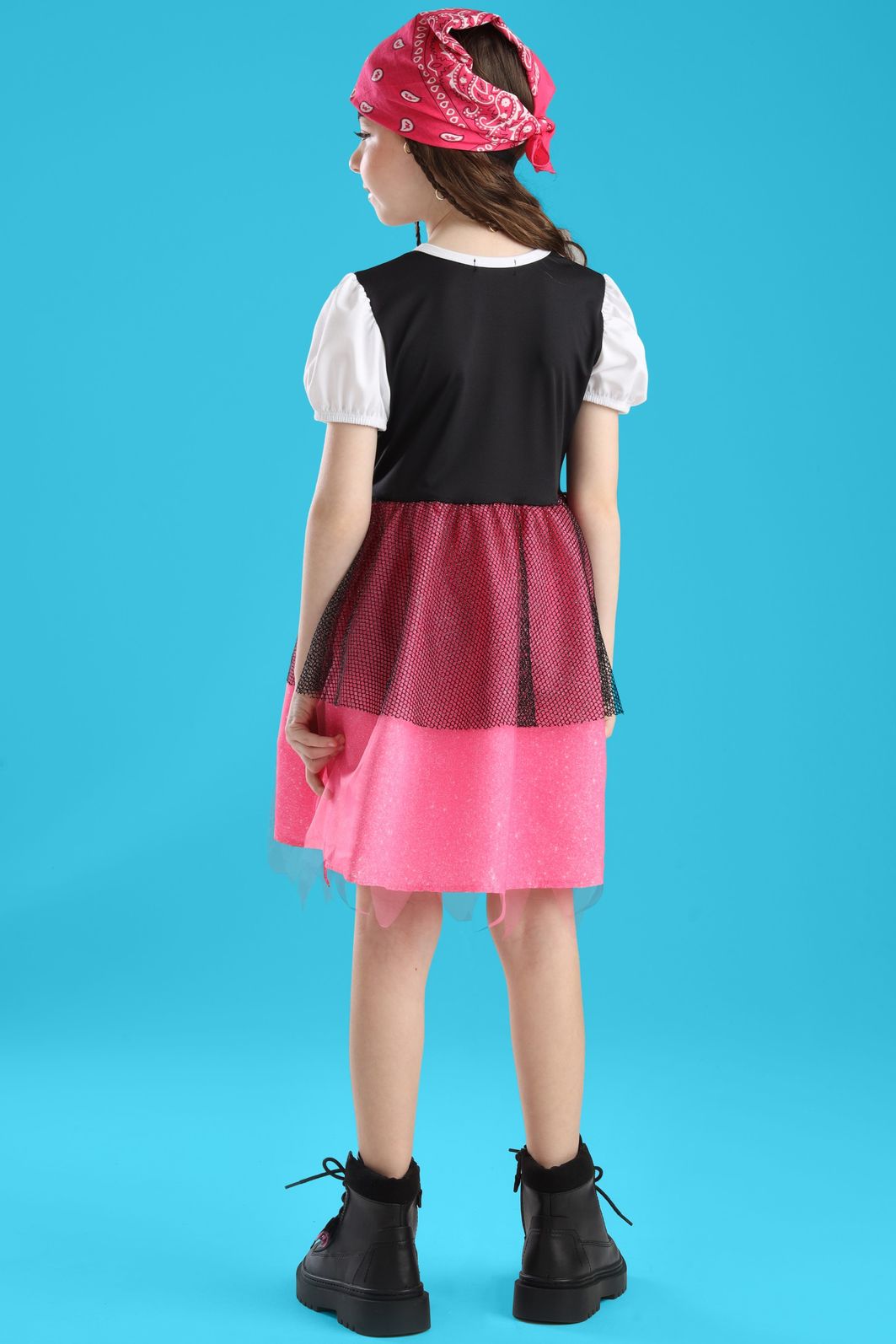 Fantasia de Piratinha (Vestido em malha power, tule e paetê. Acompanha tapa olho) 97622 Kukiê Infantil Menina Fantasia de Piratinha (Vestido em malha power, tule e paetê. Acompanha tapa olho) 97622 Kukiê Infantil Menina