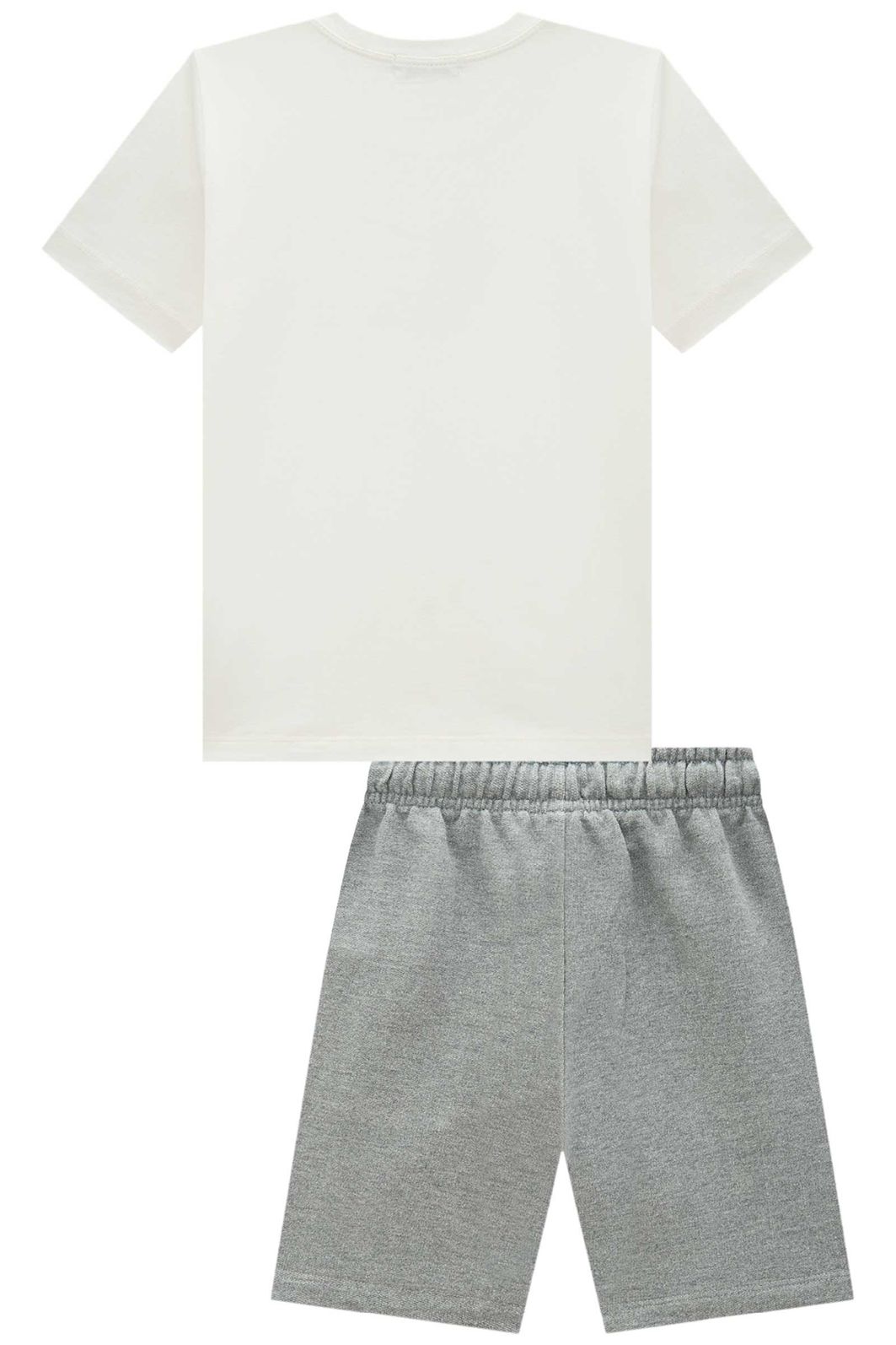 Conjunto de camiseta em malha meia e bermuda em moletom sem pelúcia 97167 LucBoo Infantil Menino Conjunto de camiseta em malha meia e bermuda em moletom sem pelúcia 97167 LucBoo Infantil Menino