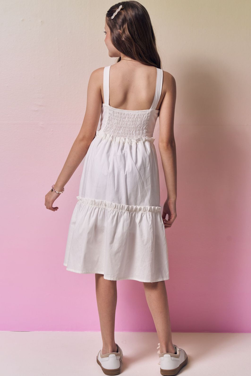 Vestido em tricoline com elastano 95364 Vic Teen Menina Vestido em tricoline com elastano 95364 Vic Teen Menina
