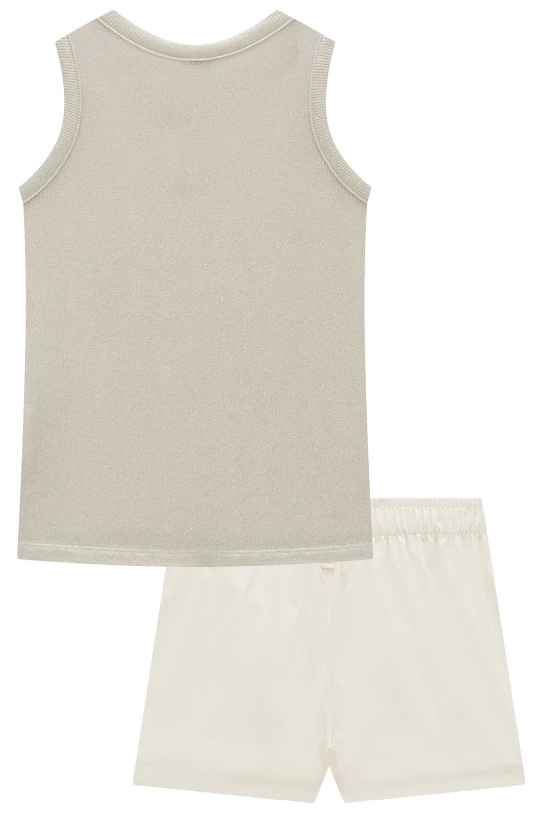 Conjunto de regata em malha foil e shorts em alfaiataria tecno cargo 98617 Vic Teen Menina Conjunto de regata em malha foil e shorts em alfaiataria tecno cargo 98617 Vic Teen Menina