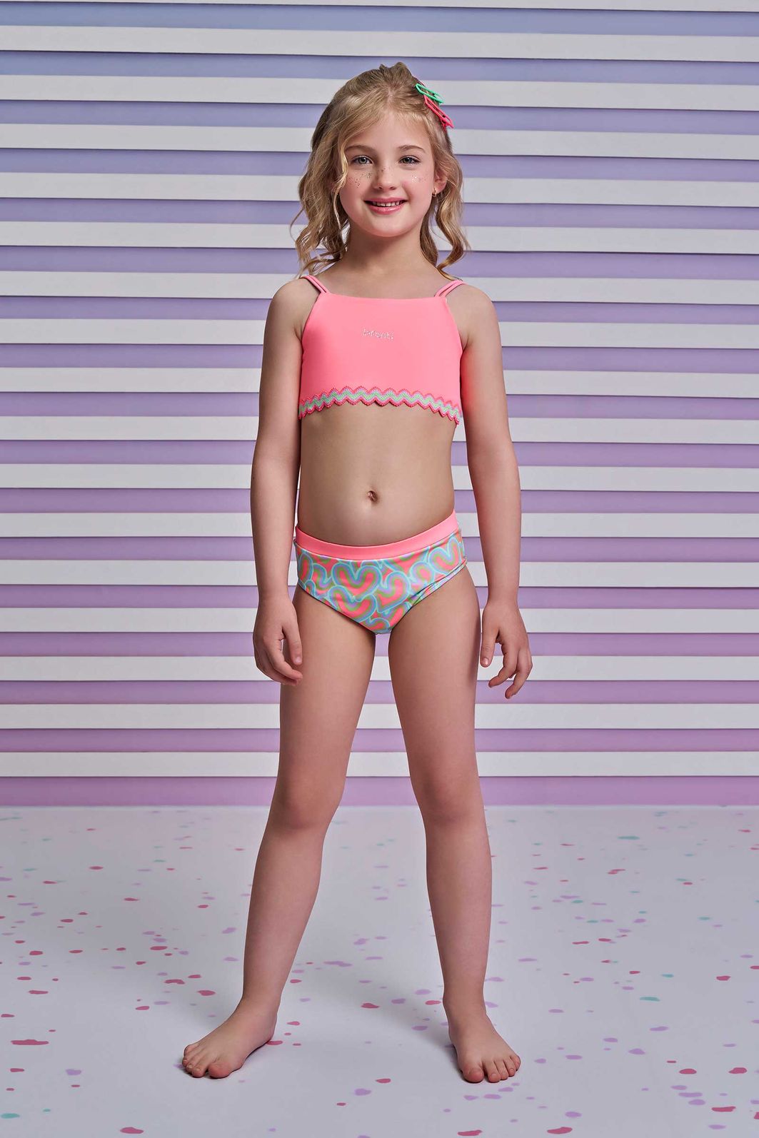 Biquíni em malha UV dry com proteção UV 50+ 93169 Infanti Infantil Menina Biquíni em malha UV dry com proteção UV 50+ 93169 Infanti Infantil Menina