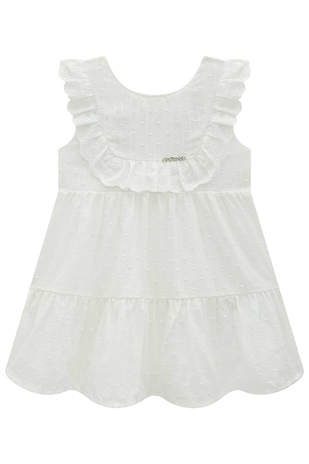 Vestido em tricoline bordado 97002 Infanti Bebê Menina Vestido em tricoline bordado 97002 Infanti Bebê Menina